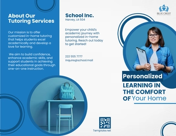 Free In-Home Tutoring Tri-Fold Brochure Template to Edit Online