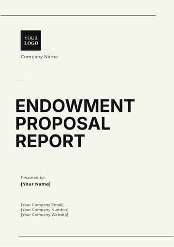 Free Endowment Proposal Report Template to Edit Online