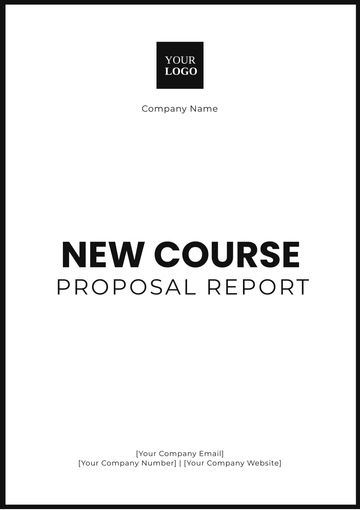 Free New Course Proposal Report Template to Edit Online