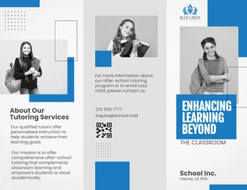Free Tutoring After School Tri-Fold Brochure Template to Edit Online