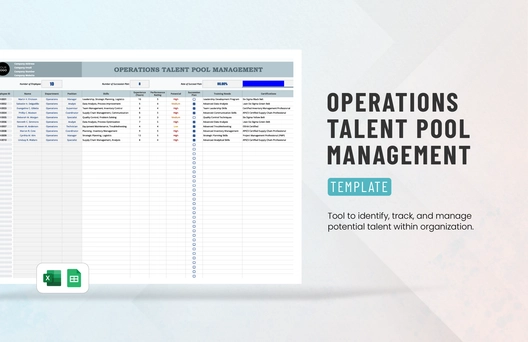 Operations Talent Pool Management Template