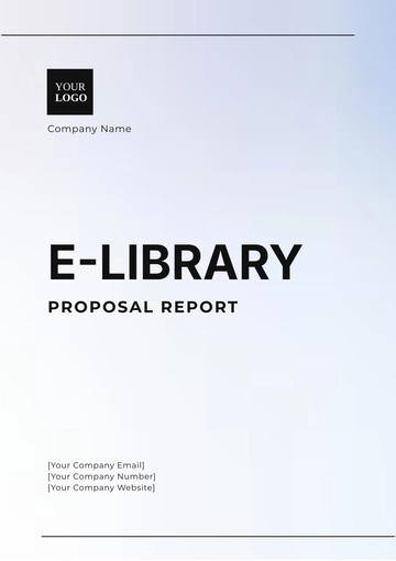 Free E-Library Proposal Report Template to Edit Online