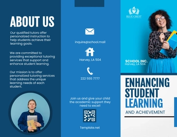 Free School Tutoring Tri-Fold Brochure Template to Edit Online