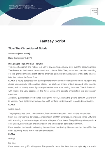 Free Fantasy Script Template to Edit Online