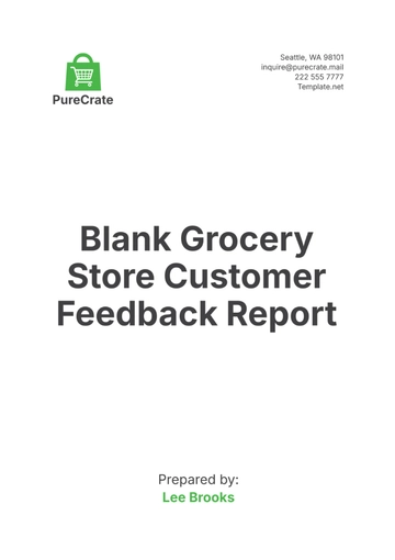 Free Blank Grocery Store Customer Feedback Report Template to Edit Online