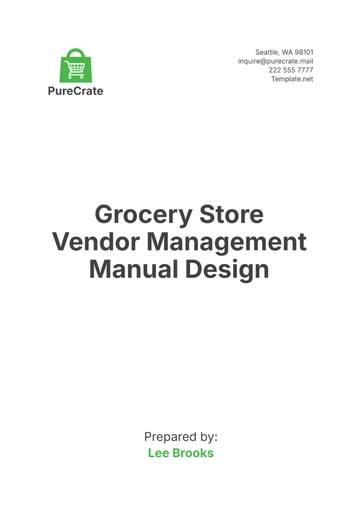 Free Grocery Store Vendor Management Manual Design Template to Edit Online
