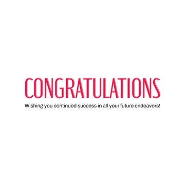 Free Sleek Congratulations Text to Edit Online