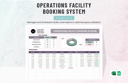 Operations Facility Booking System Template