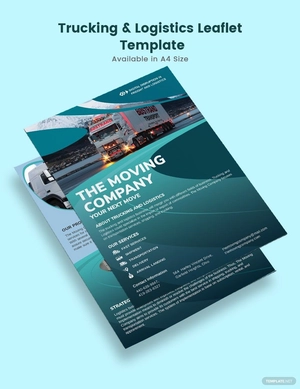 Trucking Logistics Leaflet Template