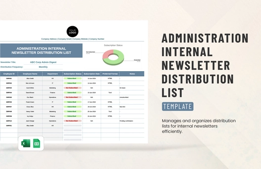 Administration Internal Newsletter Distribution List Template