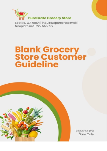 Free Blank Grocery Store Customer Service Guideline Template to Edit Online