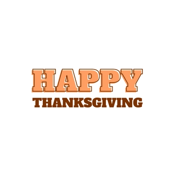 Free Bold Happy Thanksgiving Text to Edit Online