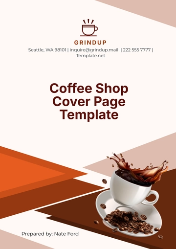 Free Coffee Shop Cover Page Template to Edit Online