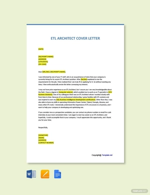 ETL Architect Cover Letter