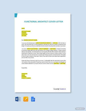 Functional Architect Cover Letter