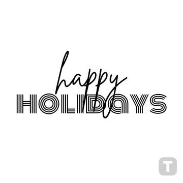 Free Minimalist Happy Holidays Text to Edit Online