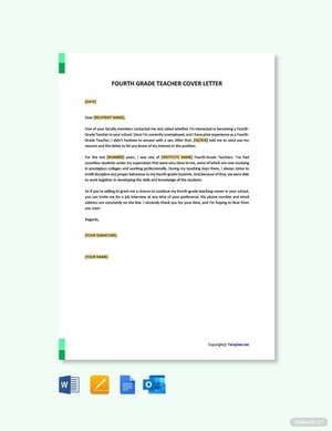 Fourth Grade Teacher Cover Letter