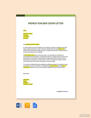 French Teacher Cover Letter