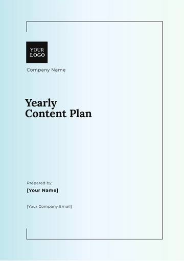 Free Yearly Content Plan Template to Edit Online