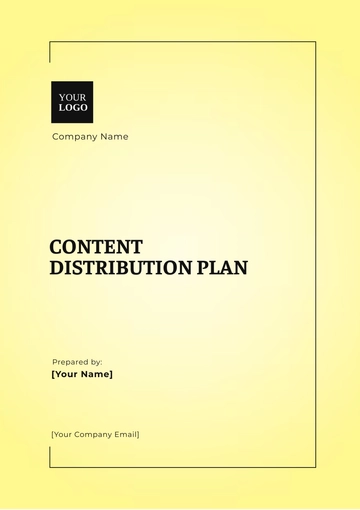 Free Content Distribution Plan Template to Edit Online