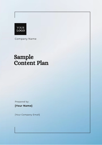 Free Sample Content Plan Template to Edit Online