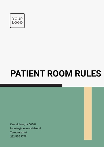 Free Patient Room Rules Template to Edit Online