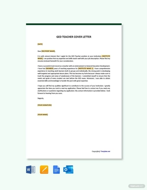 GED Teacher Cover Letter