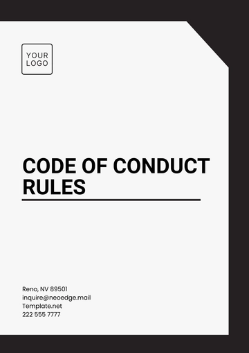 Free Code of Conduct Rules Template to Edit Online