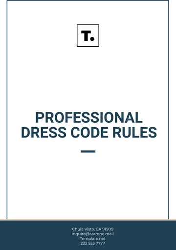 Free Professional Dress Code Rules Template to Edit Online