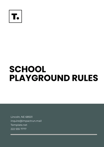 Free School Playground Rules Template to Edit Online