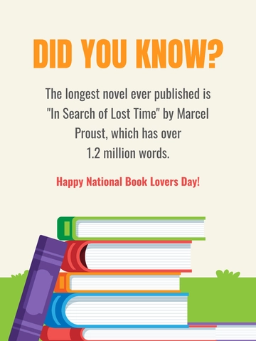 Free National Book Lovers Day Template to Edit Online