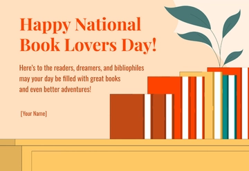 Free Happy National Book Lovers Day Template to Edit Online