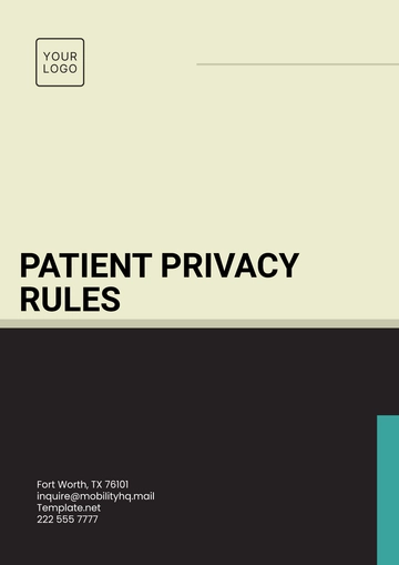 Free Patient Privacy Rules Template to Edit Online