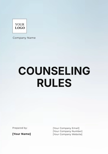 Free Counseling Rules Template to Edit Online