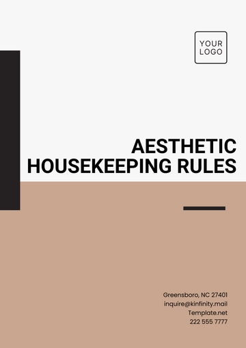 Free Aesthetic Housekeeping Rules Template to Edit Online