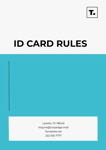 Free ID Card Rules Template to Edit Online