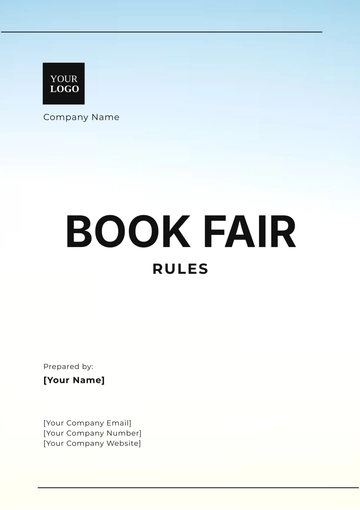 Free Book Fair Rules Template to Edit Online