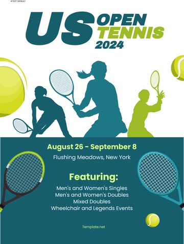 Free US Open Tennis Template to Edit Online