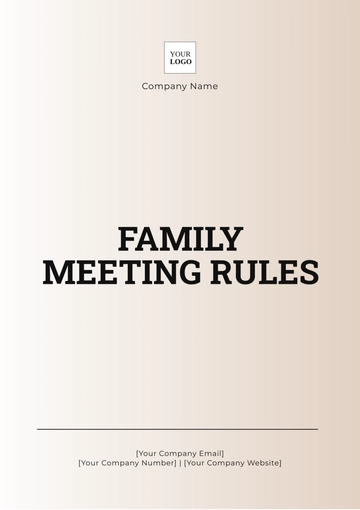 Free Family Meeting Rules Template to Edit Online