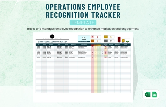 Operations Employee Recognition Tracker Template