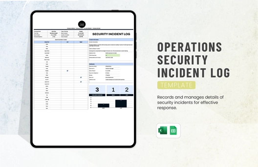 Operations Security Incident Log Template