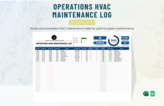 Operations HVAC Maintenance Log Template
