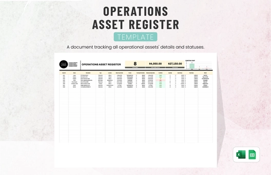Operations Asset Register Template