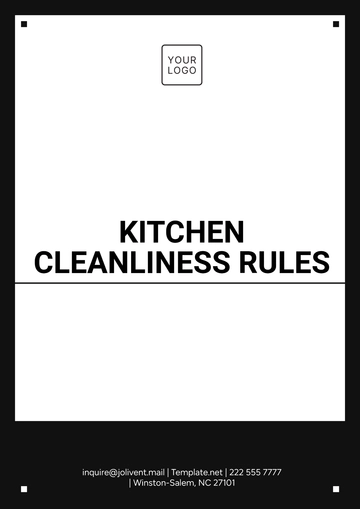 Free Kitchen Cleanliness Rules Template to Edit Online