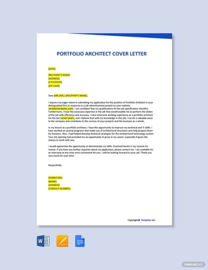Portfolio Architect Cover Letter Portfolio Architect Cover Letter