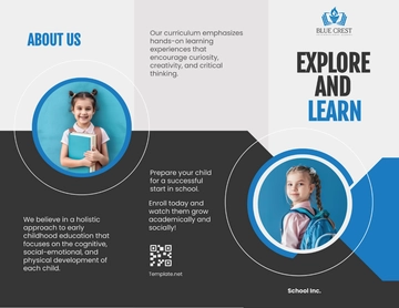 Free Pre-Kindergarten Tri-Fold Brochure Template to Edit Online