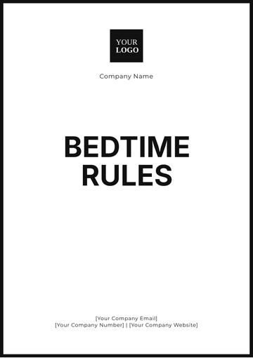 Free Bedtime Rules Template to Edit Online