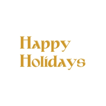 Free Gold Happy Holidays Text to Edit Online
