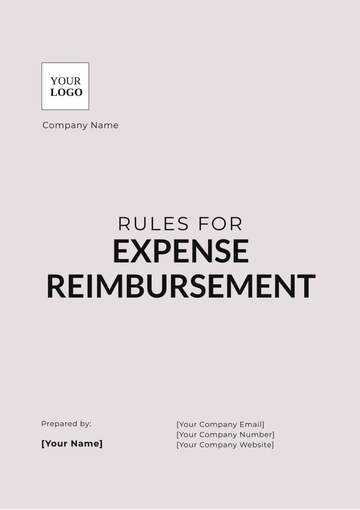 Free Rules for Expense Reimbursement Template to Edit Online