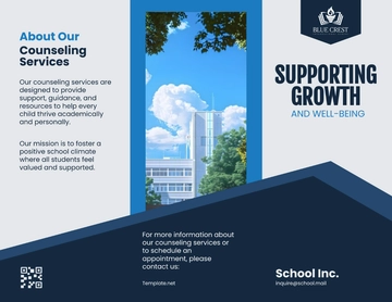 Free Elementary School Counseling Tri-Fold Brochure Template to Edit Online